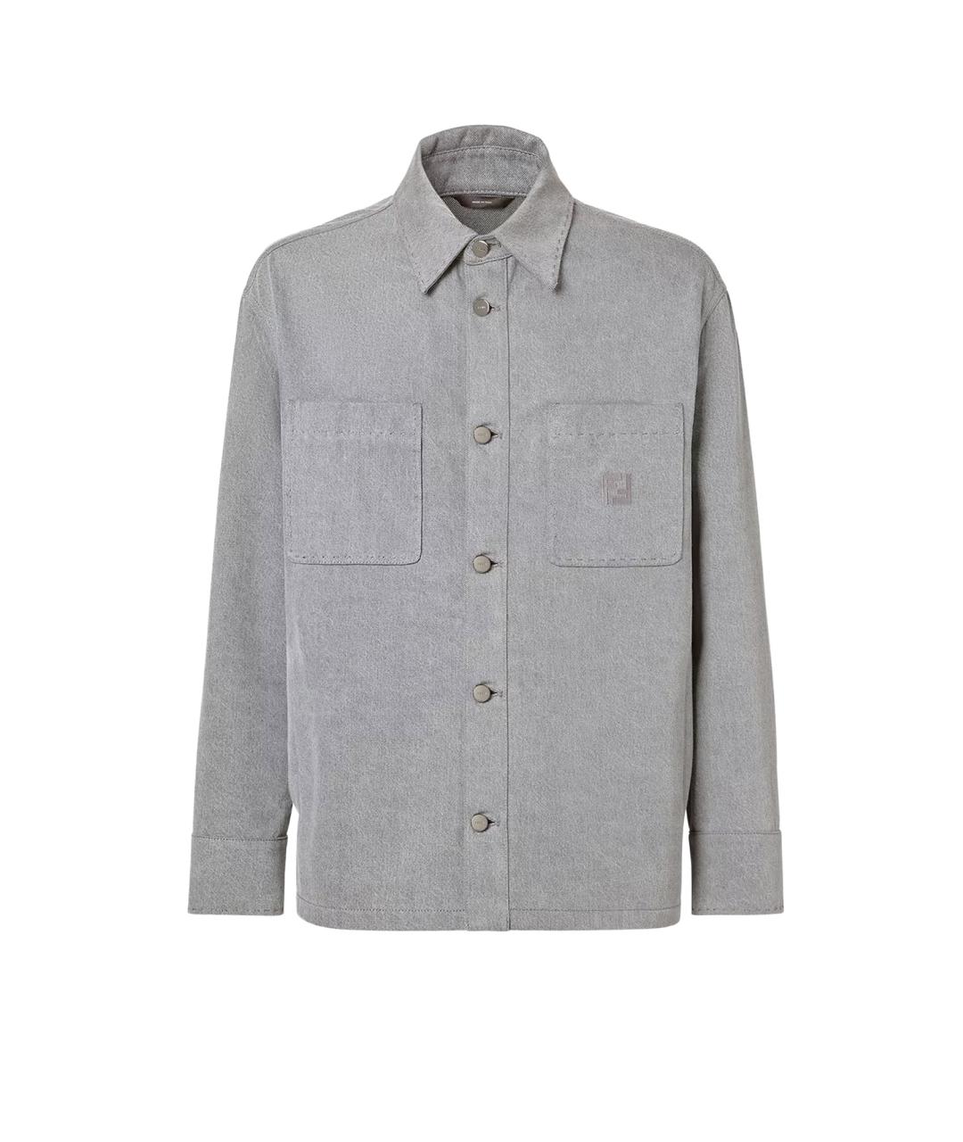 FENDI Серая хлопковая куртка, фото 1