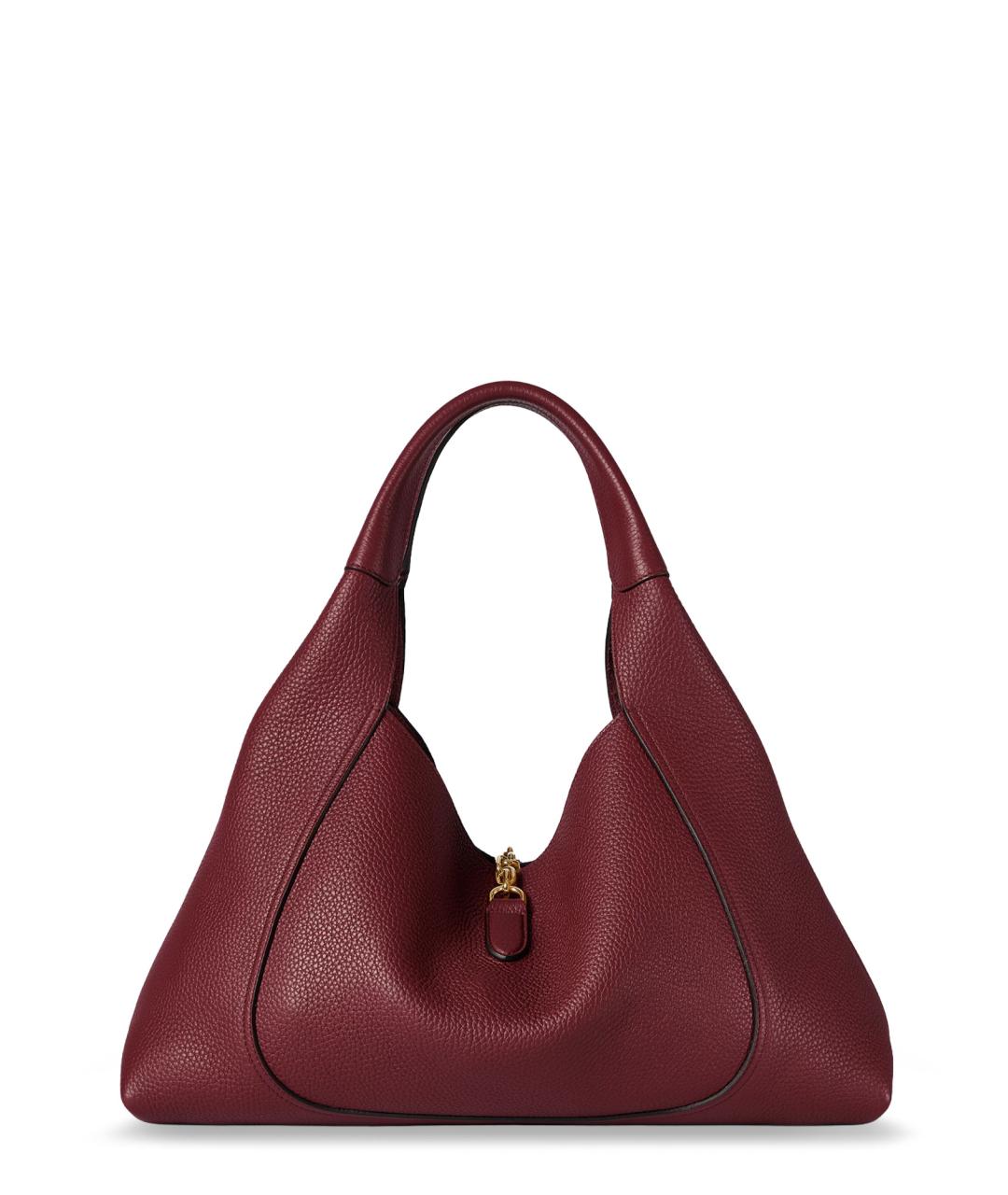 GUCCI Бордовая кожаная сумка тоут, фото 2