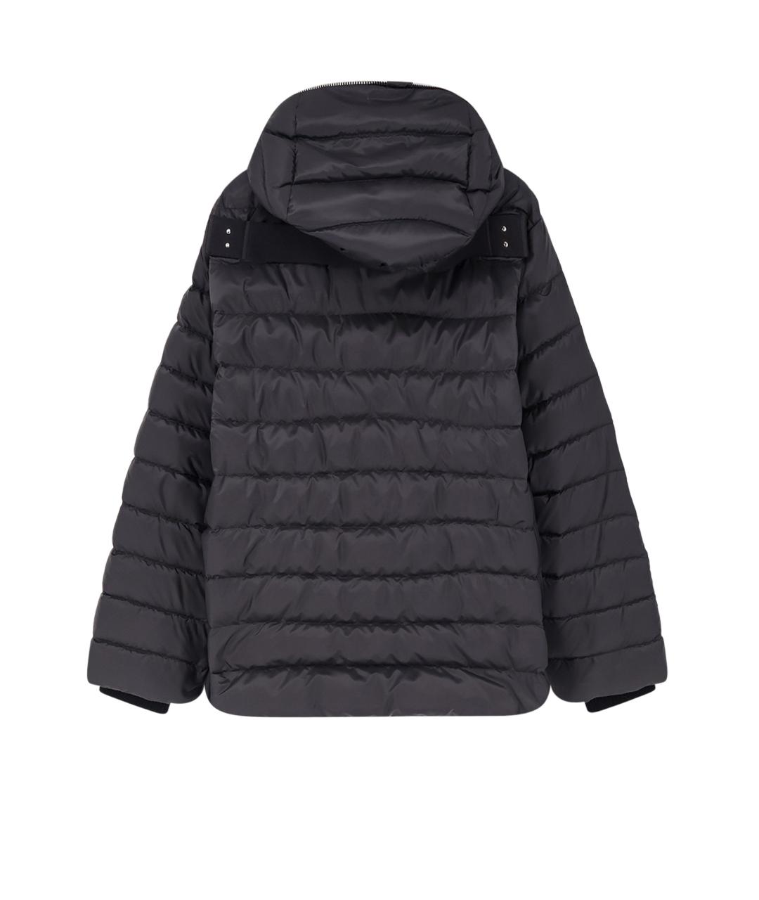 MONCLER Черный полиэстеровый пуховик, фото 2