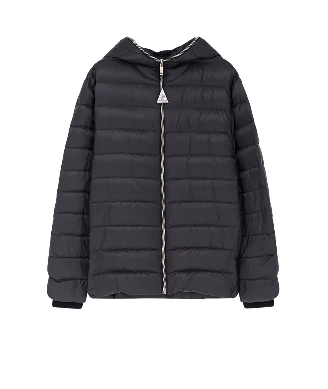 MONCLER Черный полиэстеровый пуховик, фото 1