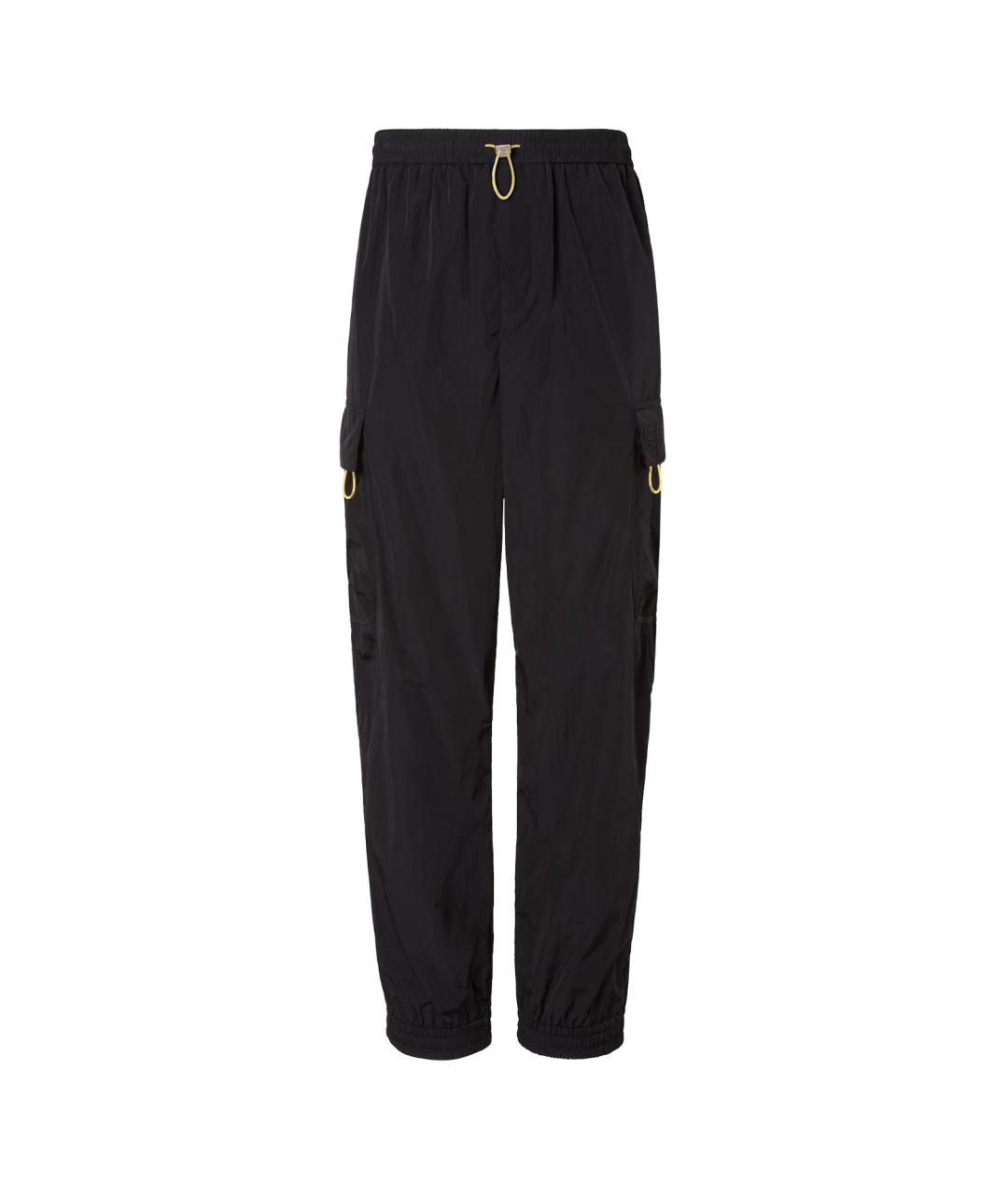 FENDI Черные полиамидовые повседневные брюки, фото 1