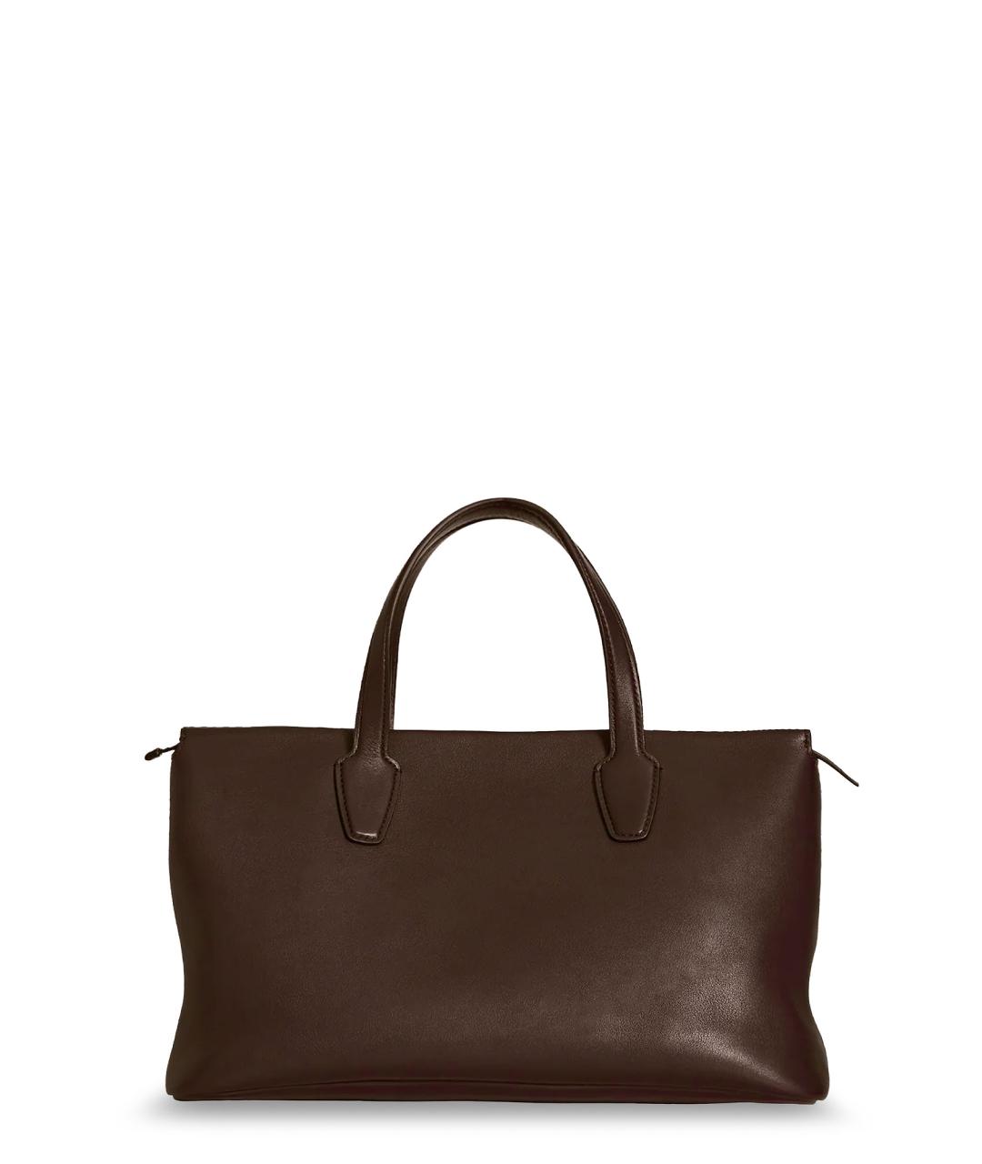 THE ROW Коричневая кожаная сумка тоут, фото 2