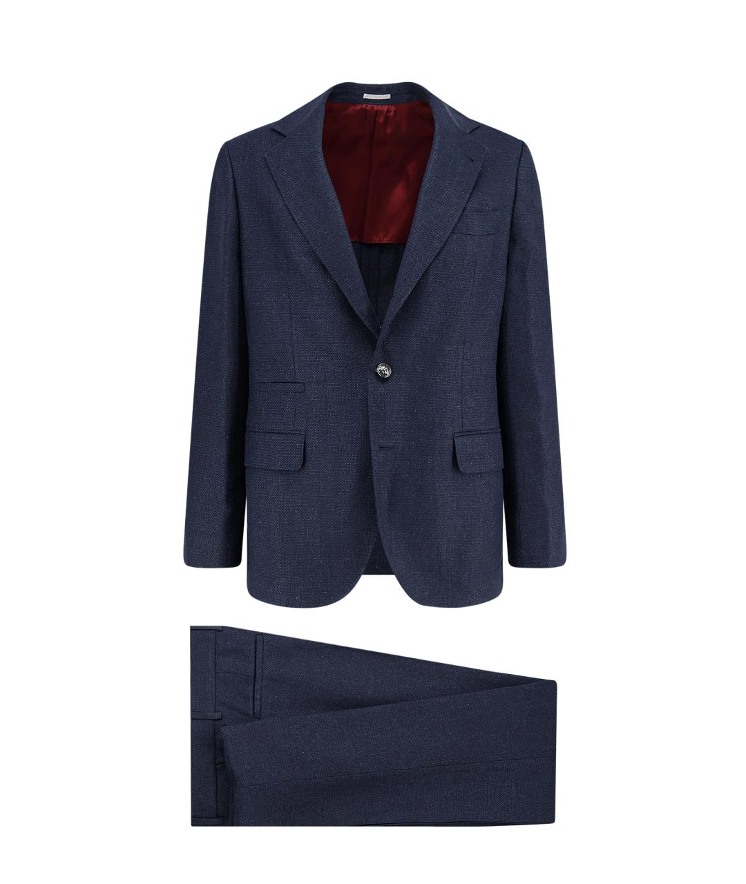 BRUNELLO CUCINELLI Темно-синий классический костюм, фото 1