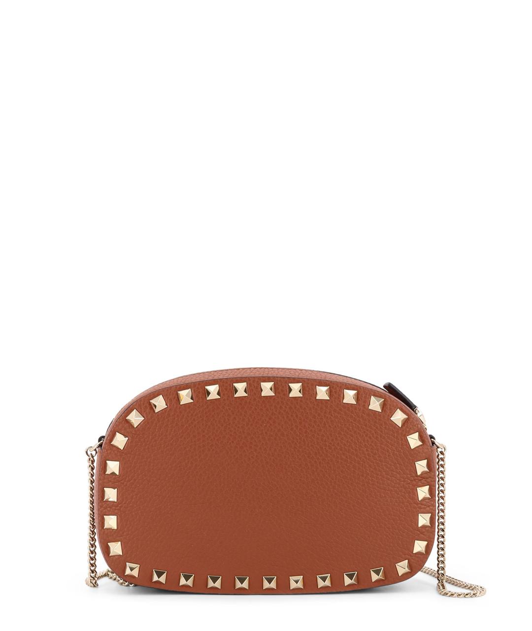 VALENTINO Коричневая кожаная сумка через плечо, фото 2