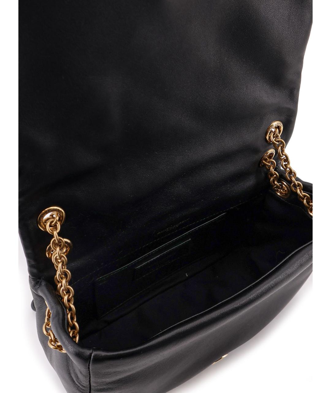 SAINT LAURENT Черная кожаная сумка через плечо, фото 4