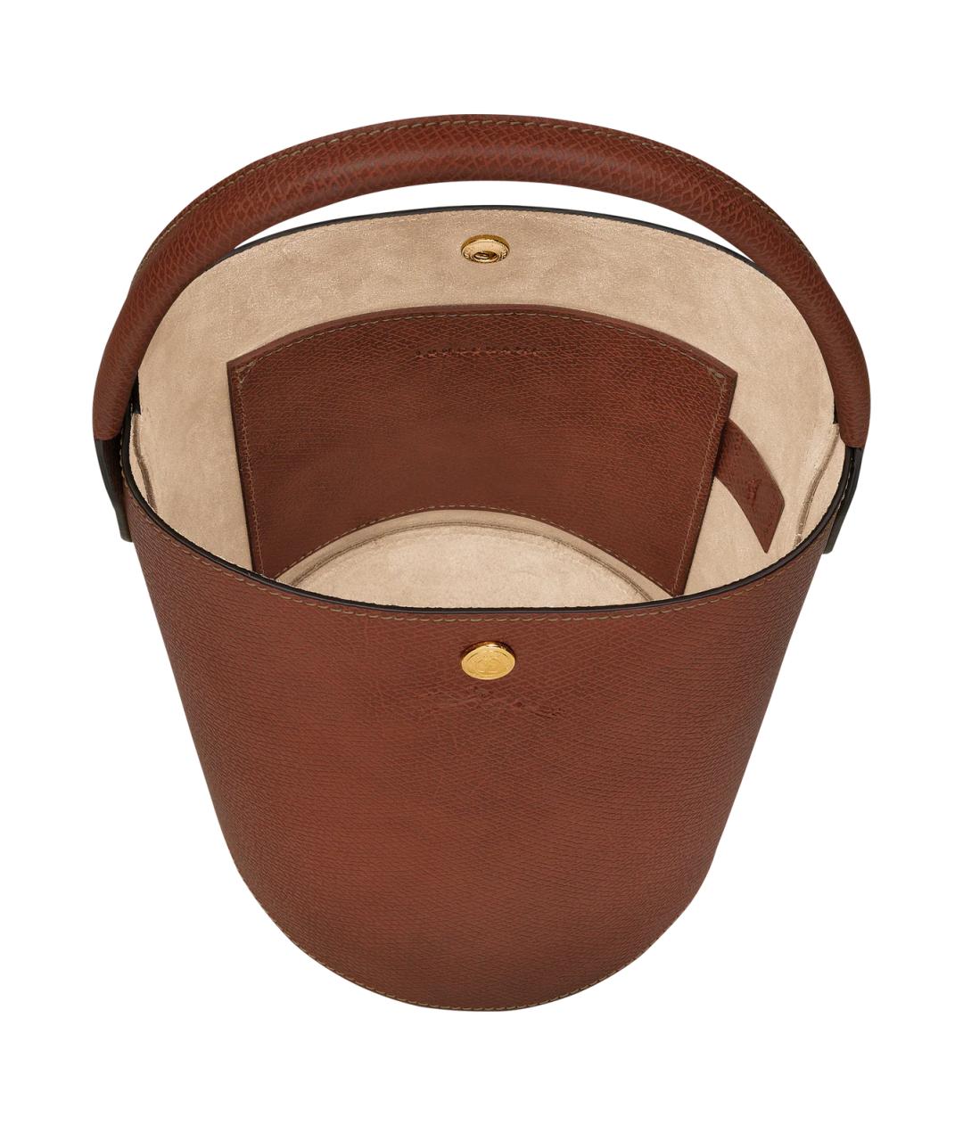 LONGCHAMP Коричневая кожаная сумка тоут, фото 5