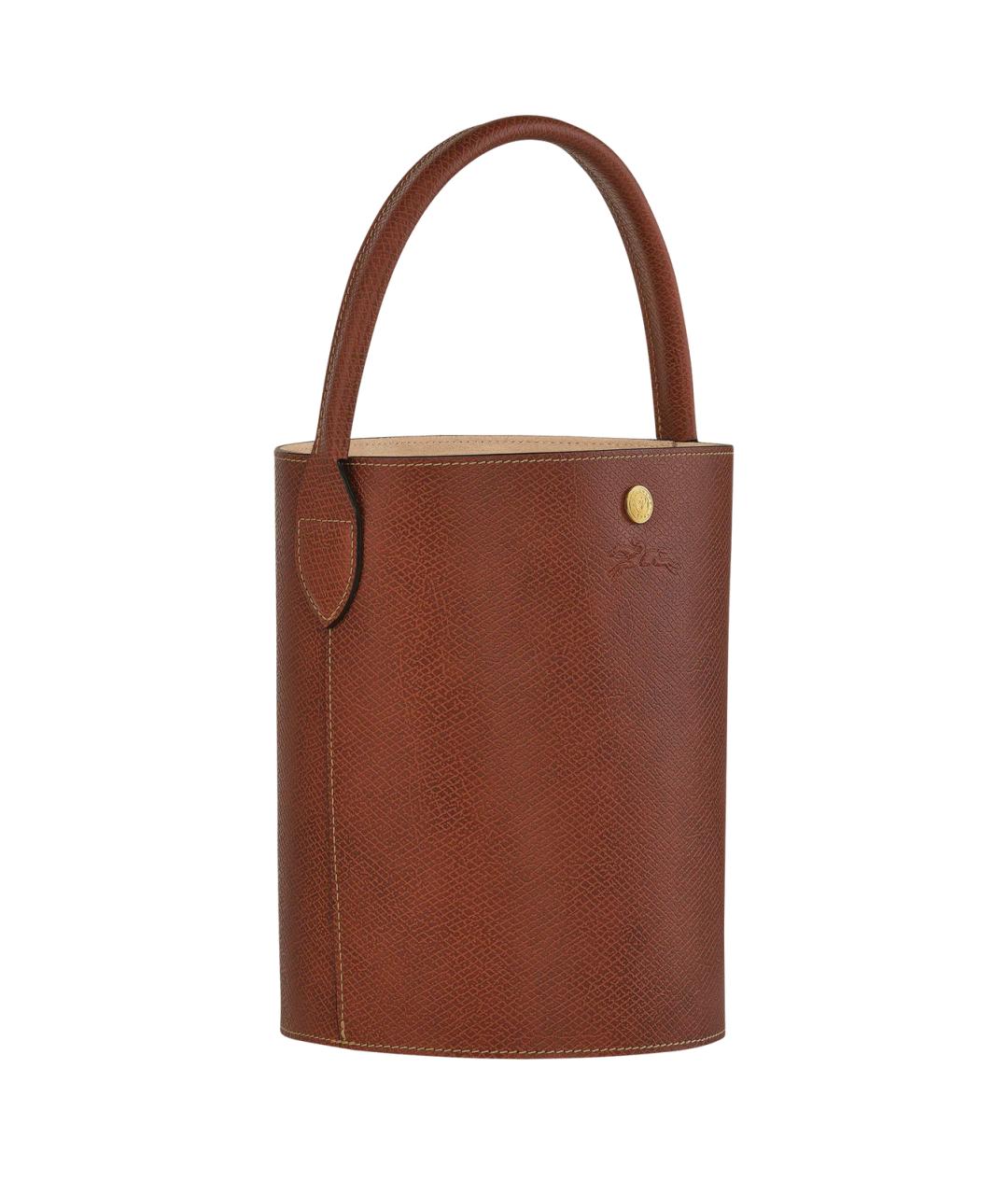 LONGCHAMP Коричневая кожаная сумка тоут, фото 3