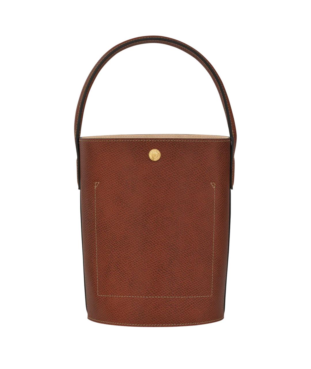 LONGCHAMP Коричневая кожаная сумка тоут, фото 4