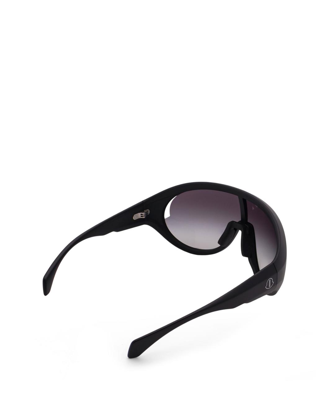 MONCLER Черные пластиковые солнцезащитные очки, фото 3