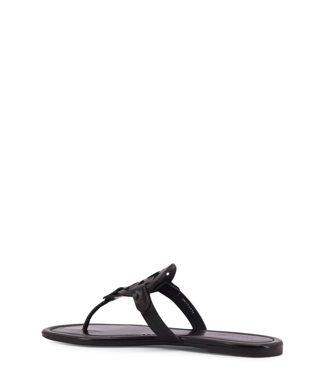 TORY BURCH Коричневые кожаные шлепанцы, фото 3