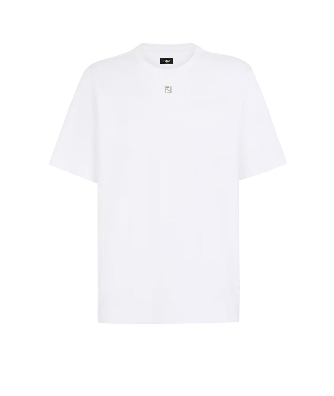 FENDI Белая хлопковая футболка, фото 1