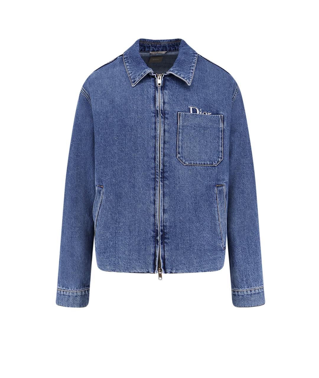 CHRISTIAN DIOR Синяя хлопковая куртка, фото 1