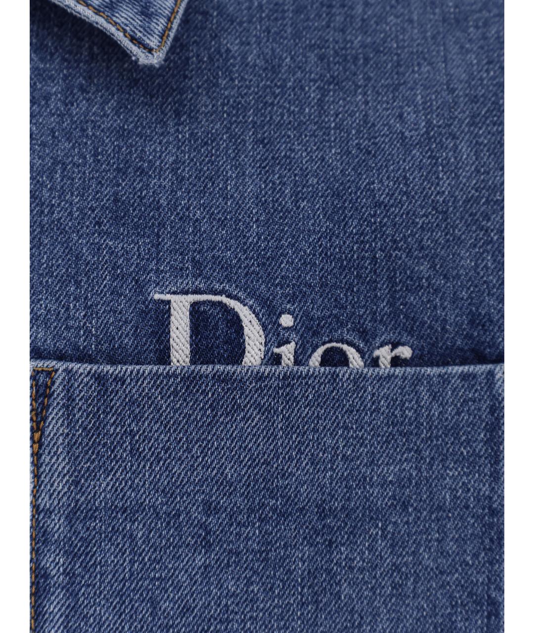 CHRISTIAN DIOR Синяя хлопковая куртка, фото 3