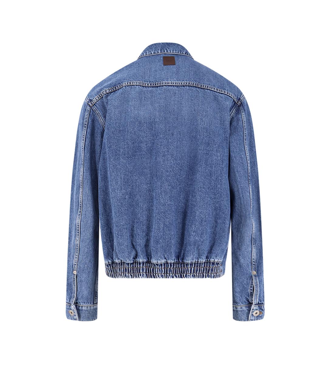 CHRISTIAN DIOR Синяя хлопковая куртка, фото 2