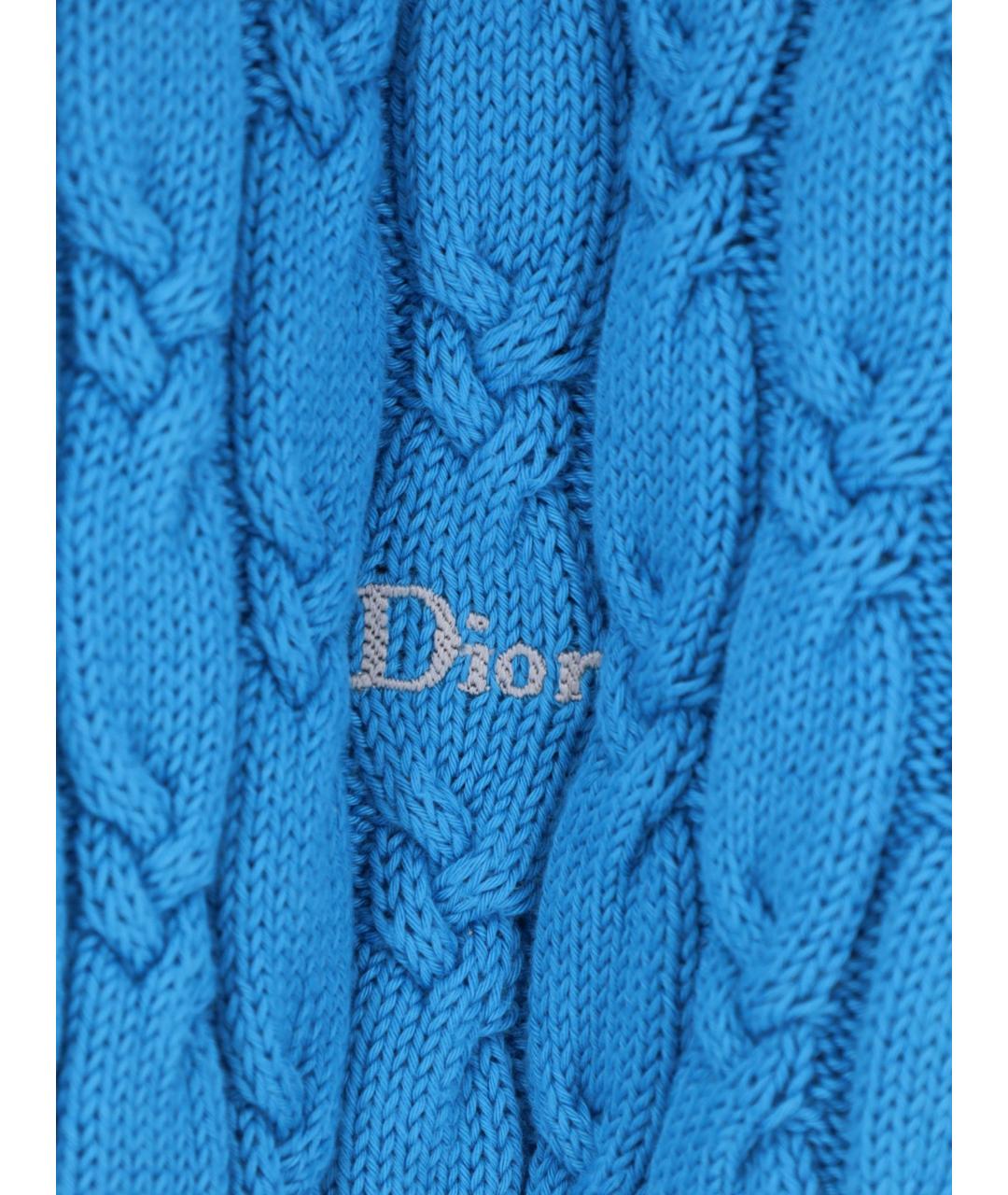 CHRISTIAN DIOR Голубой хлопковый джемпер / свитер, фото 3