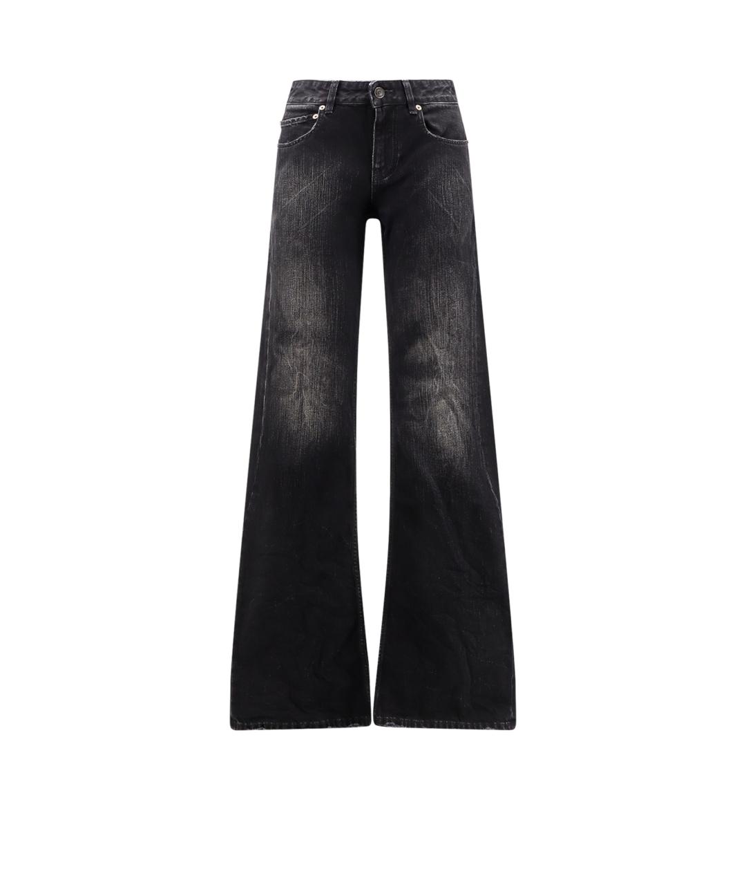 BALENCIAGA Черные хлопковые джинсы клеш, фото 1