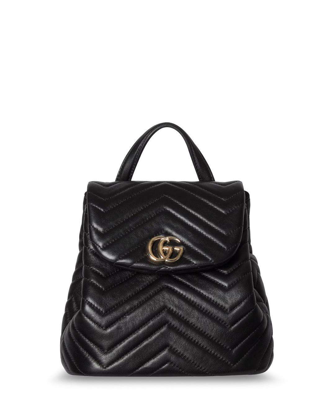 GUCCI Черный кожаный рюкзак, фото 1