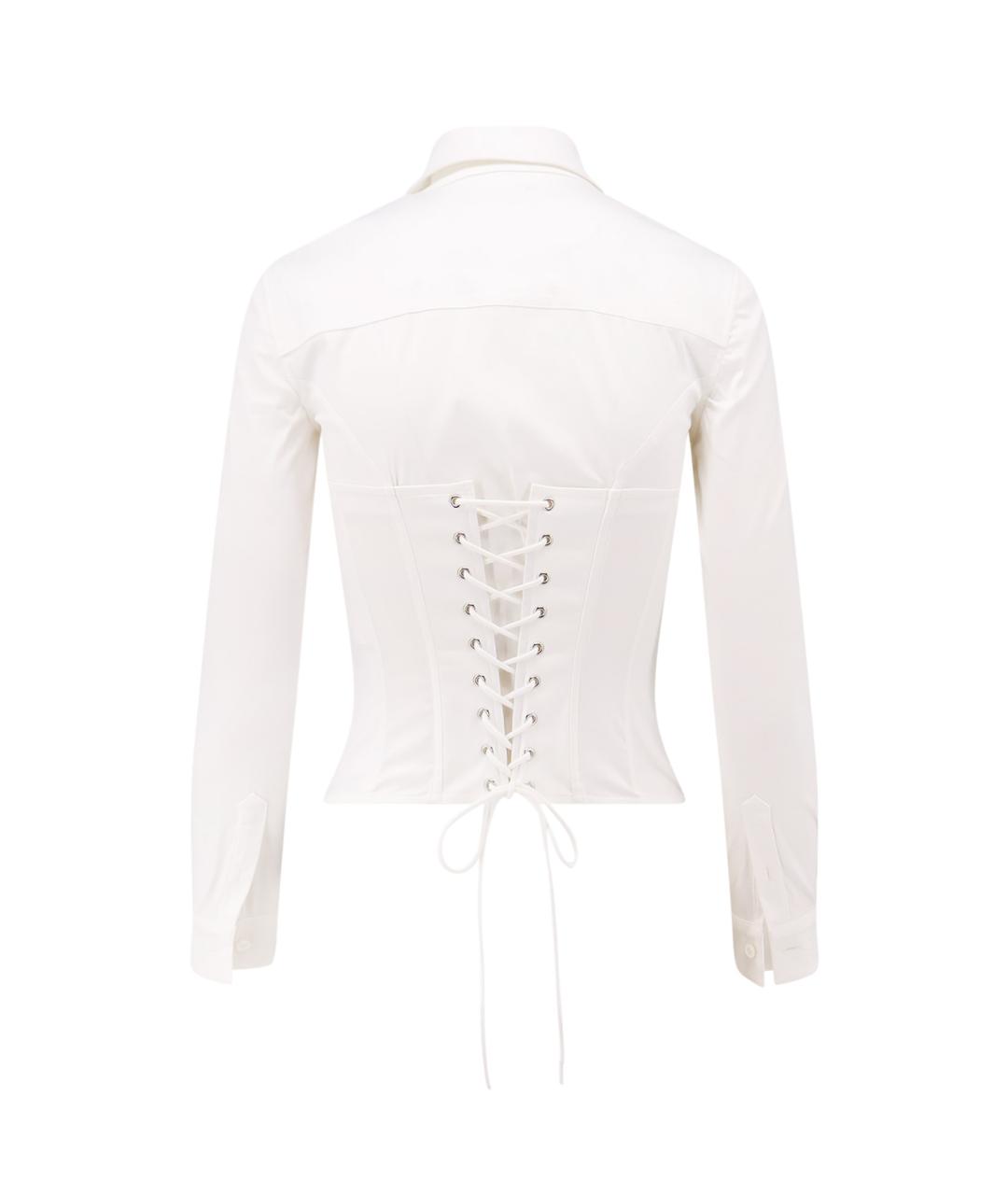 BALENCIAGA Белая хлопко-эластановая рубашка, фото 2