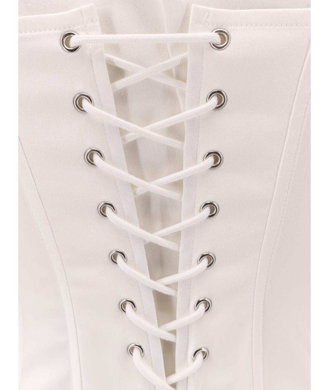 BALENCIAGA Белая хлопко-эластановая рубашка, фото 4