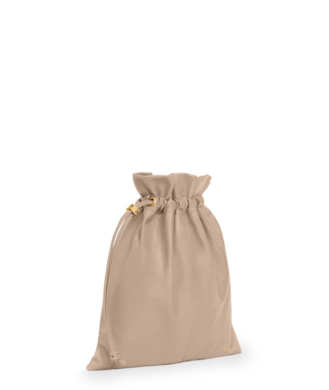 CELINE Бежевая кожаная сумка с короткими ручками, фото 3