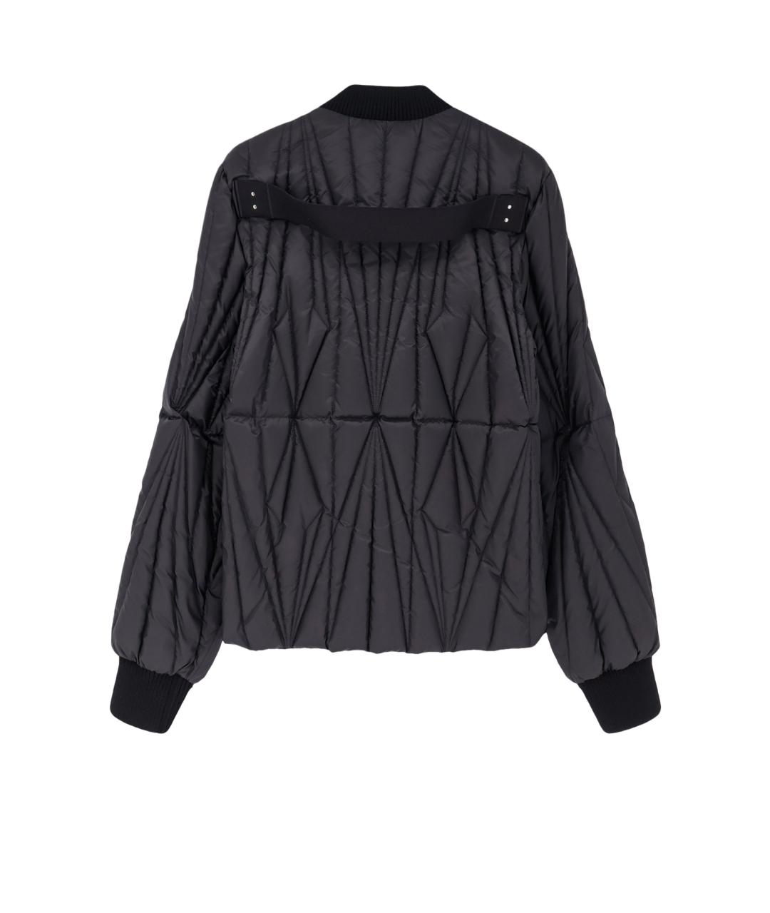 MONCLER Черный полиэстеровый пуховик, фото 2