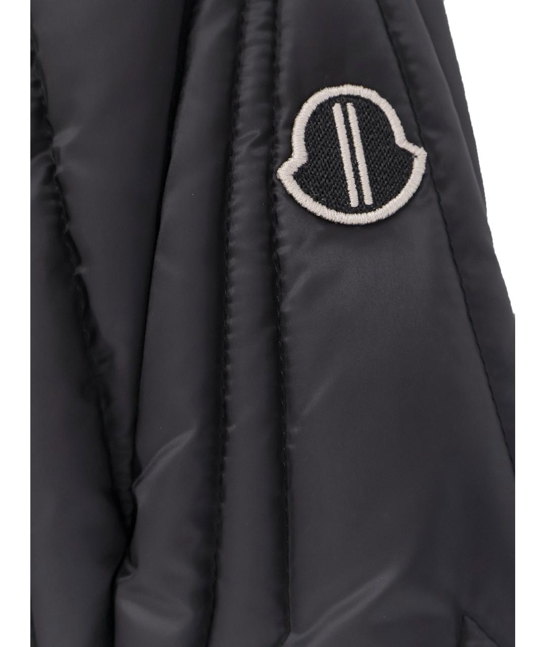 MONCLER Черный полиэстеровый пуховик, фото 3