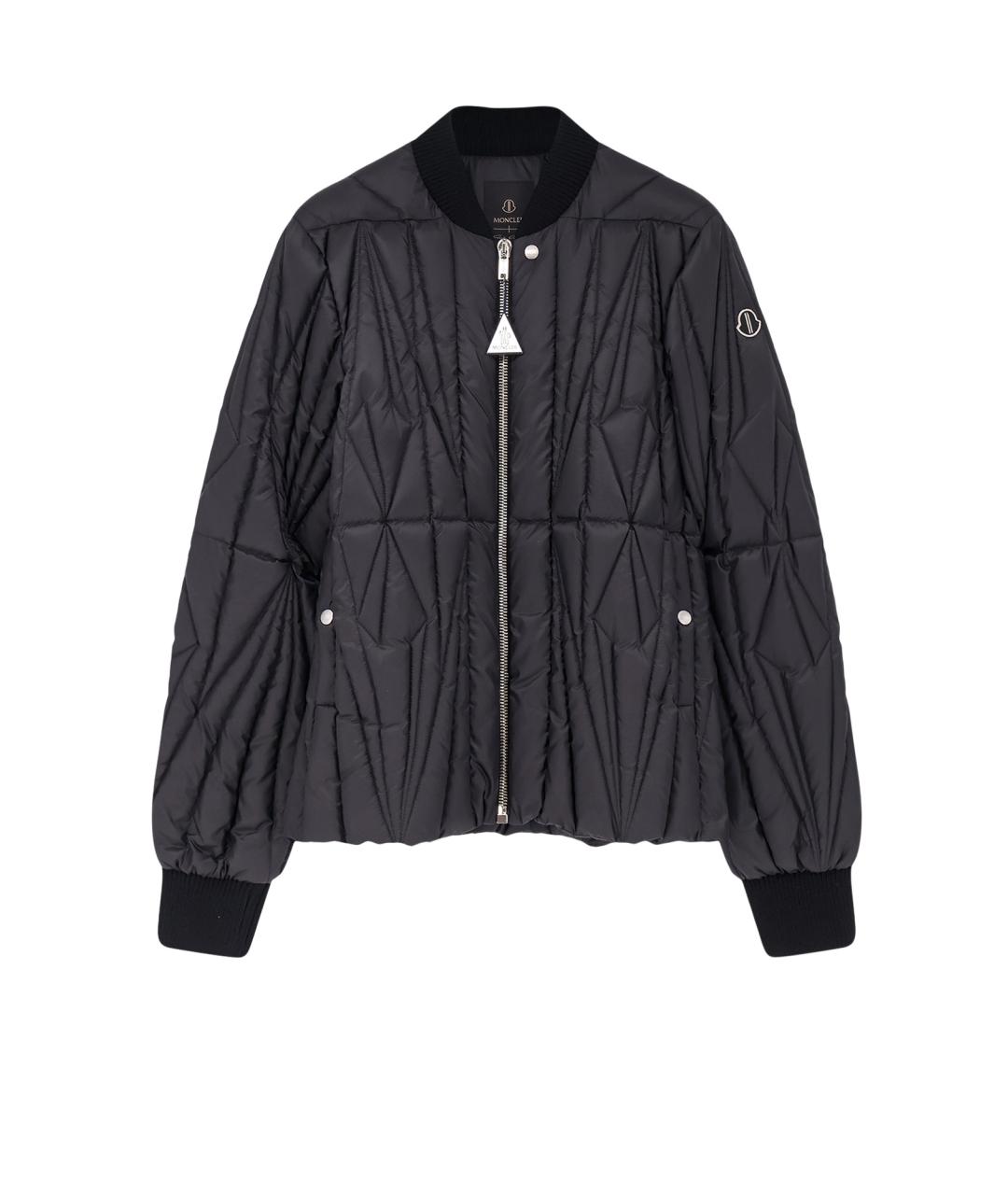 MONCLER Черный полиэстеровый пуховик, фото 1