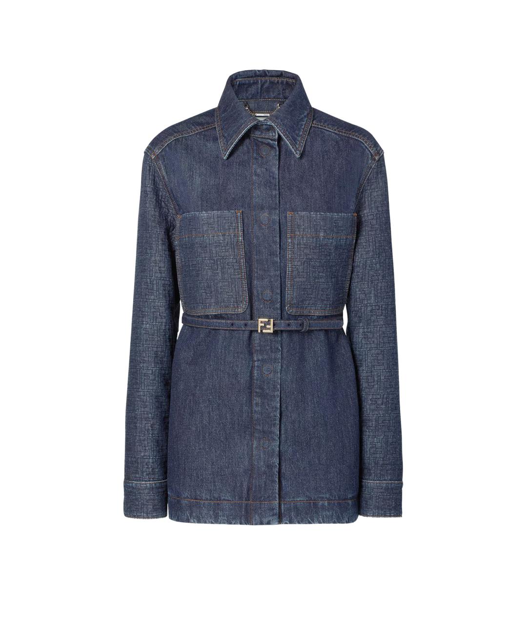 FENDI Синяя хлопковая куртка, фото 1