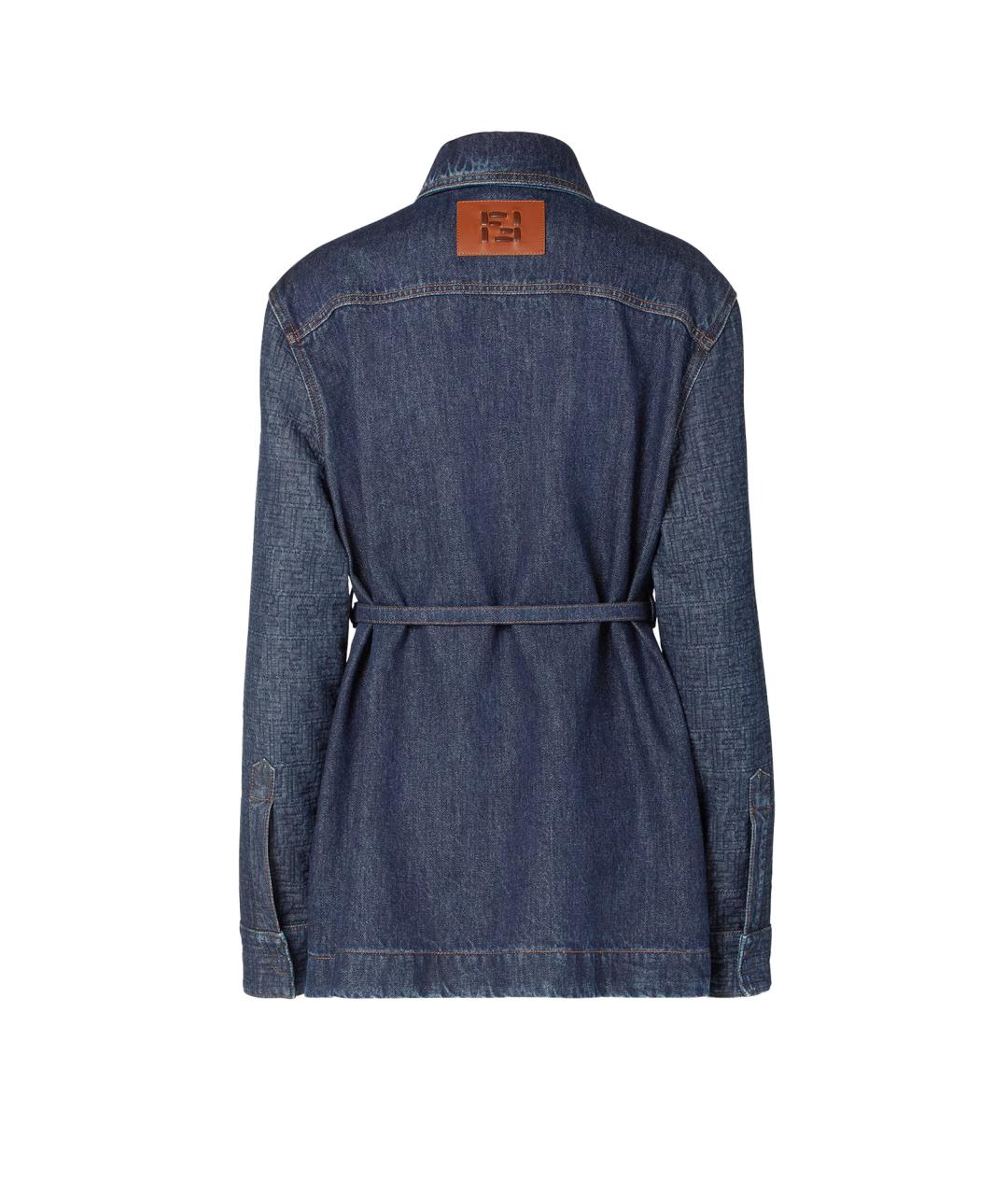 FENDI Синяя хлопковая куртка, фото 2