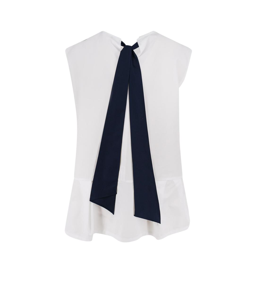 'S MAX MARA Белая хлопковая блузы, фото 2