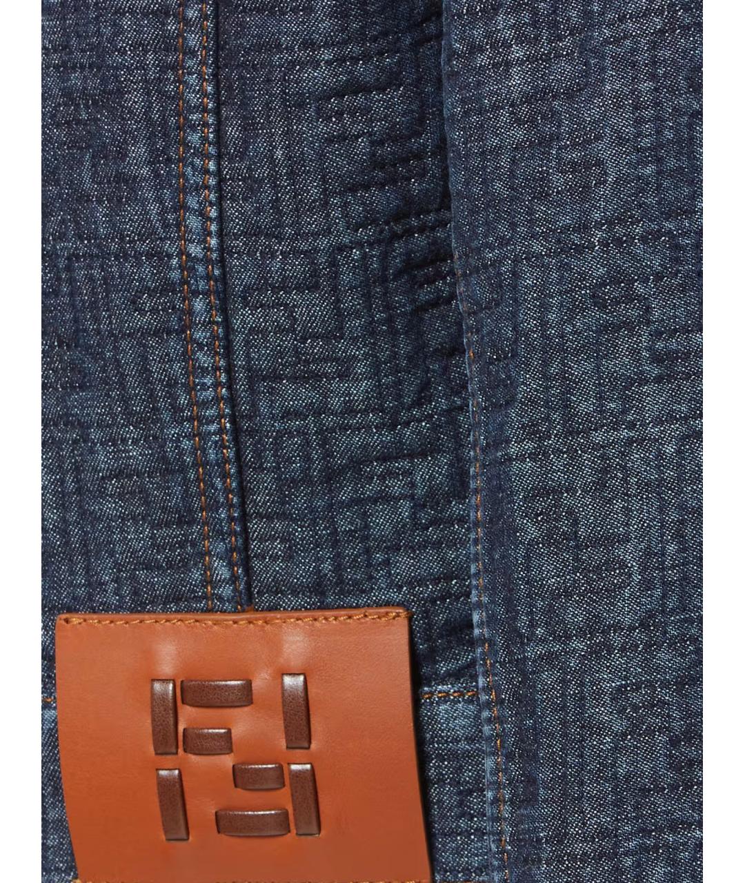 FENDI Синяя хлопковая куртка, фото 3
