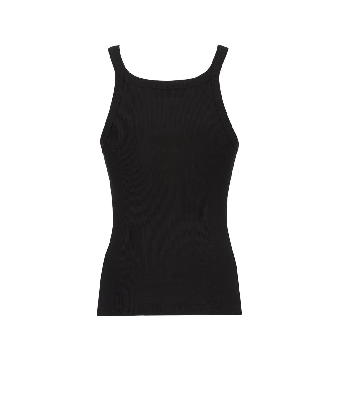 FENDI Черная хлопковая майка, фото 2