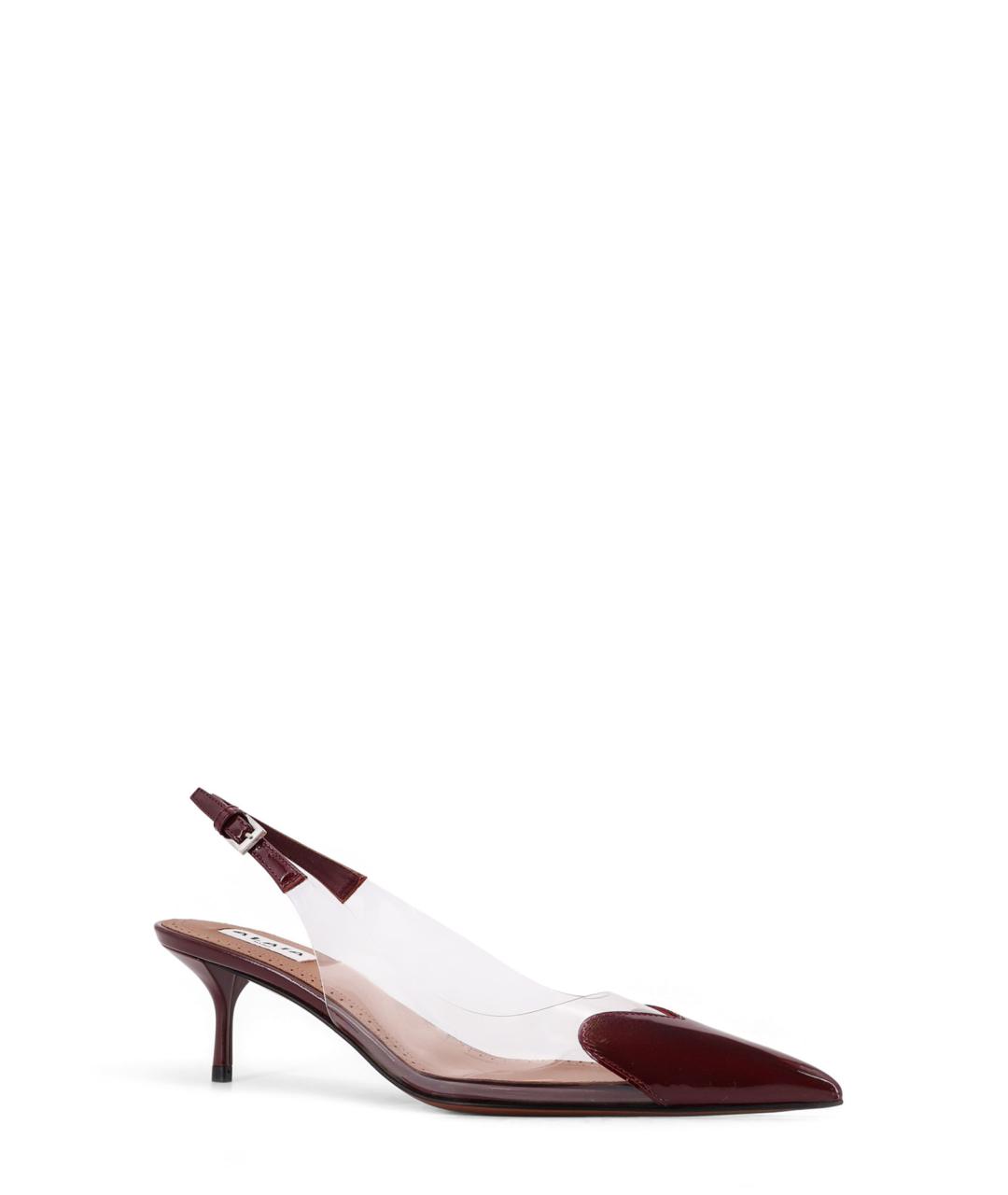 ALAIA Бордовые кожаные туфли, фото 2