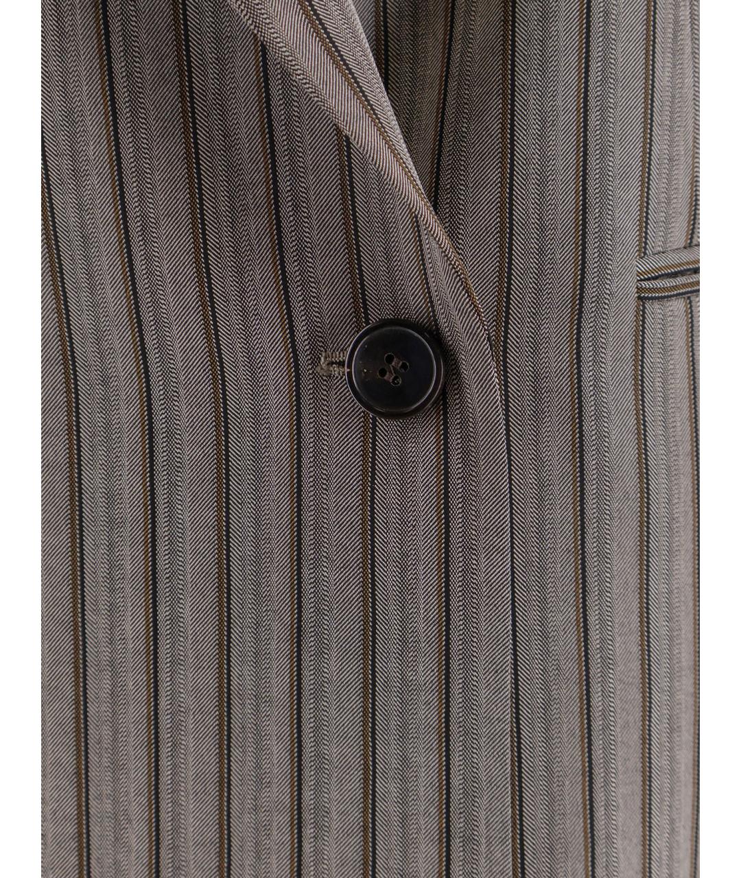 DRIES VAN NOTEN Серый вискозный жакет/пиджак, фото 3