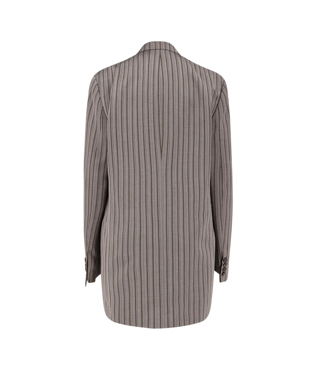 DRIES VAN NOTEN Серый вискозный жакет/пиджак, фото 2