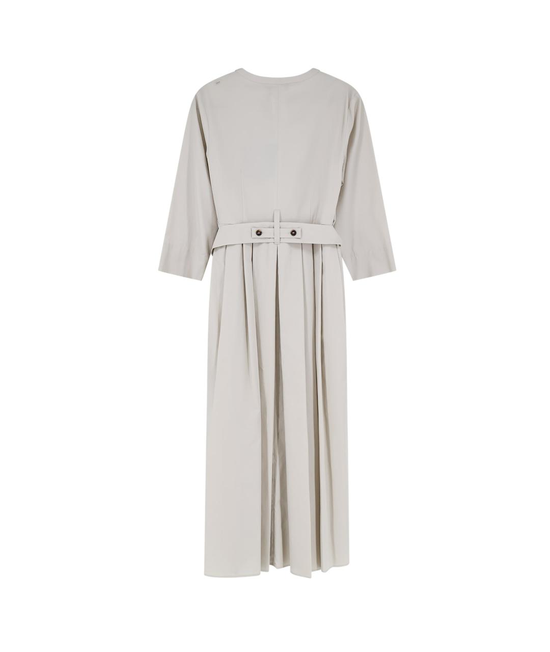 'S MAX MARA Серое хлопковое повседневное платье, фото 2