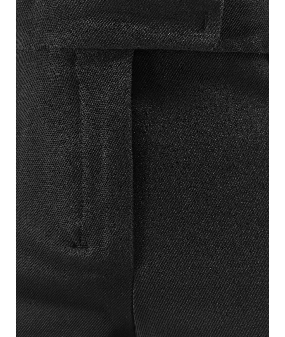 'S MAX MARA Черные хлопковые прямые брюки, фото 3