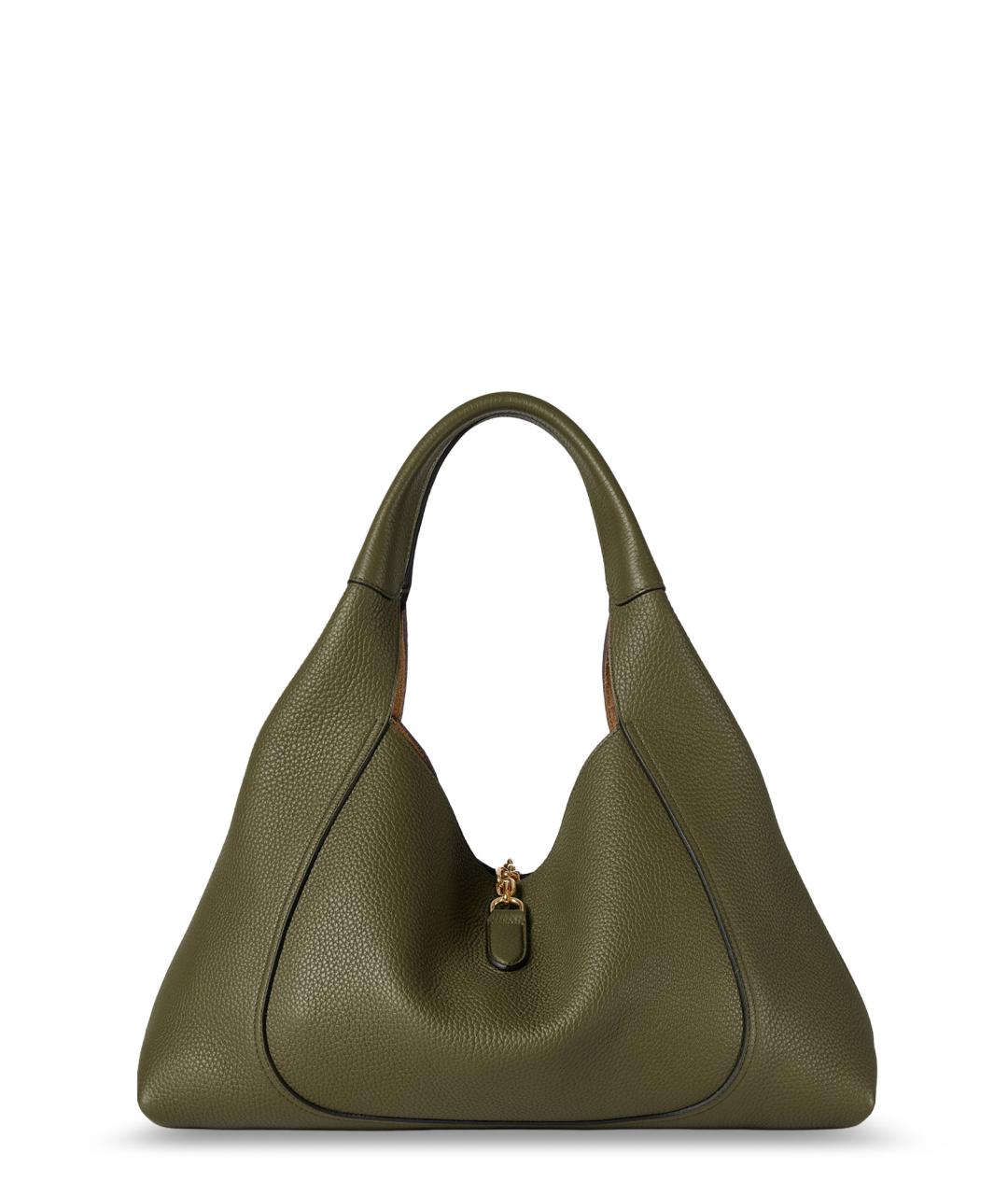 GUCCI Зеленая кожаная сумка тоут, фото 2