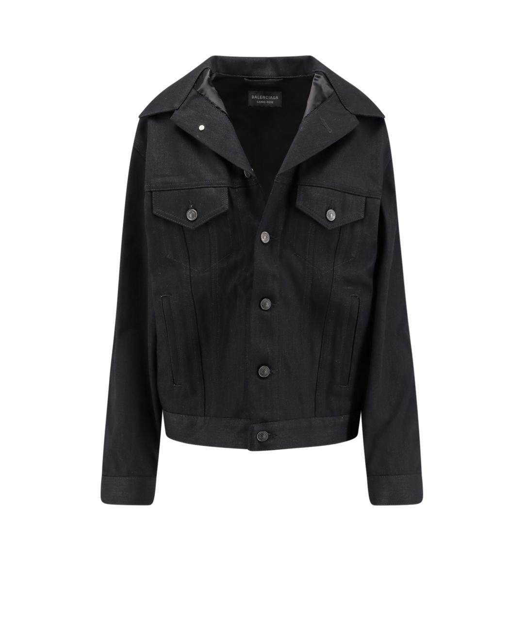 BALENCIAGA Черная хлопковая куртка, фото 1