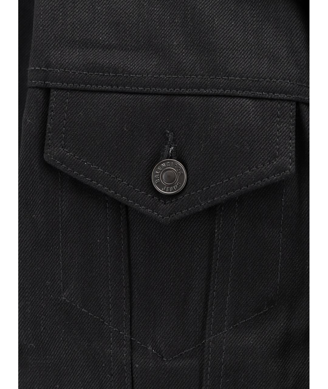 BALENCIAGA Черная хлопковая куртка, фото 3