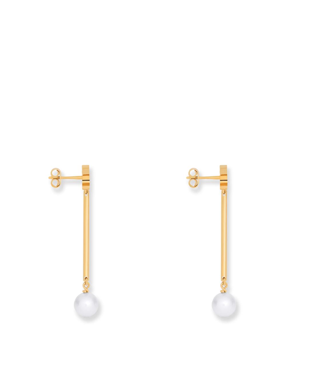 CELINE Золотые металлические серьги, фото 2