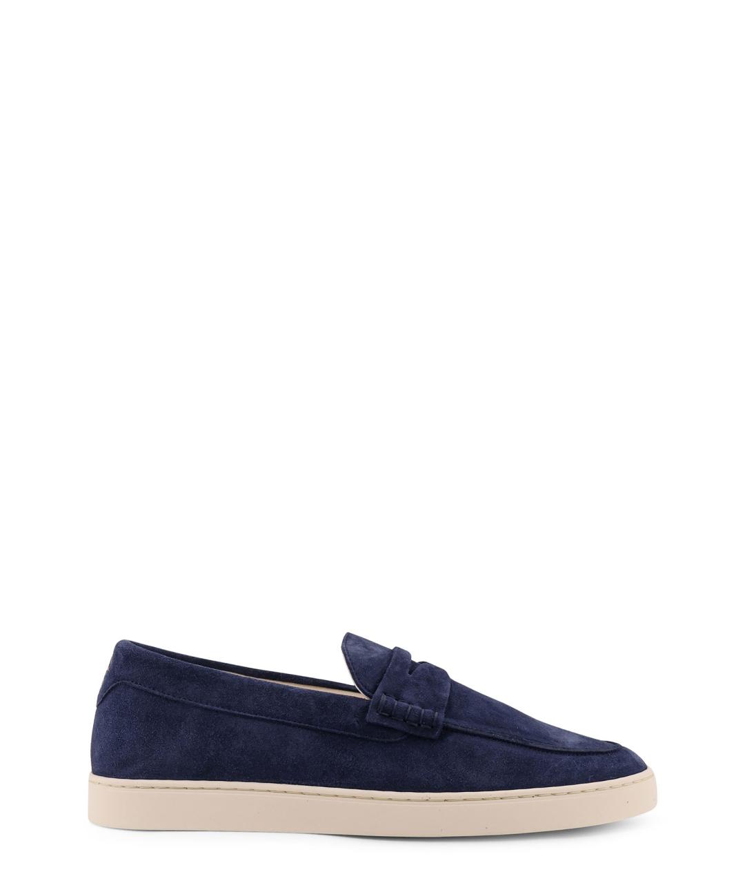 BRUNELLO CUCINELLI Синие замшевые лоферы, фото 1