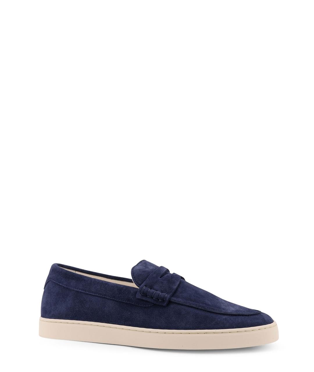 BRUNELLO CUCINELLI Синие замшевые лоферы, фото 2