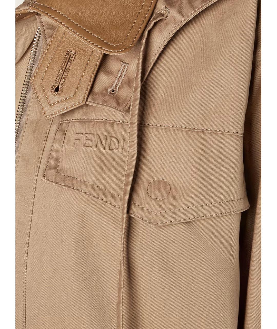 FENDI Бежевая хлопковая куртка, фото 3