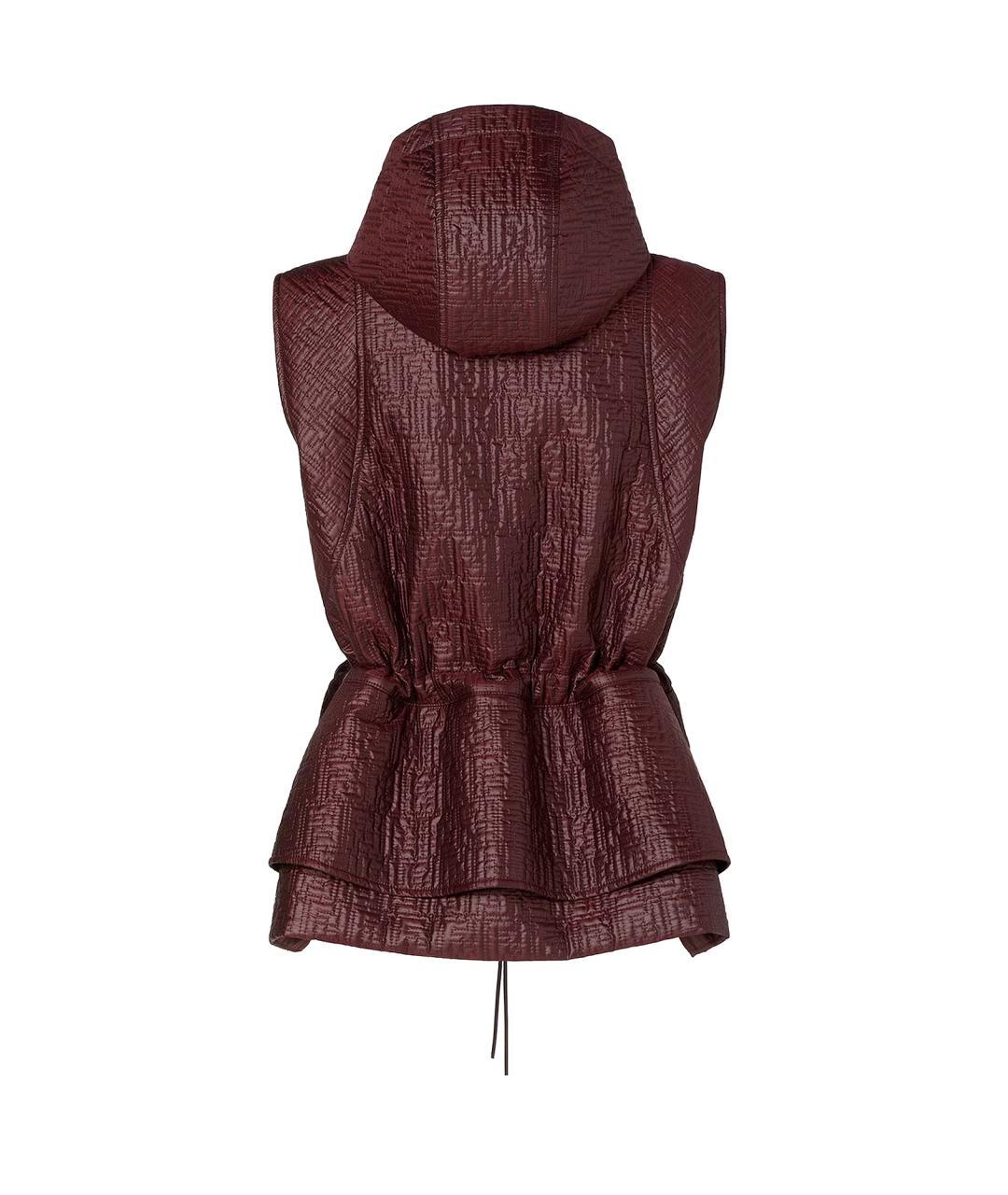 FENDI Бордовый полиамидовый жилет, фото 2