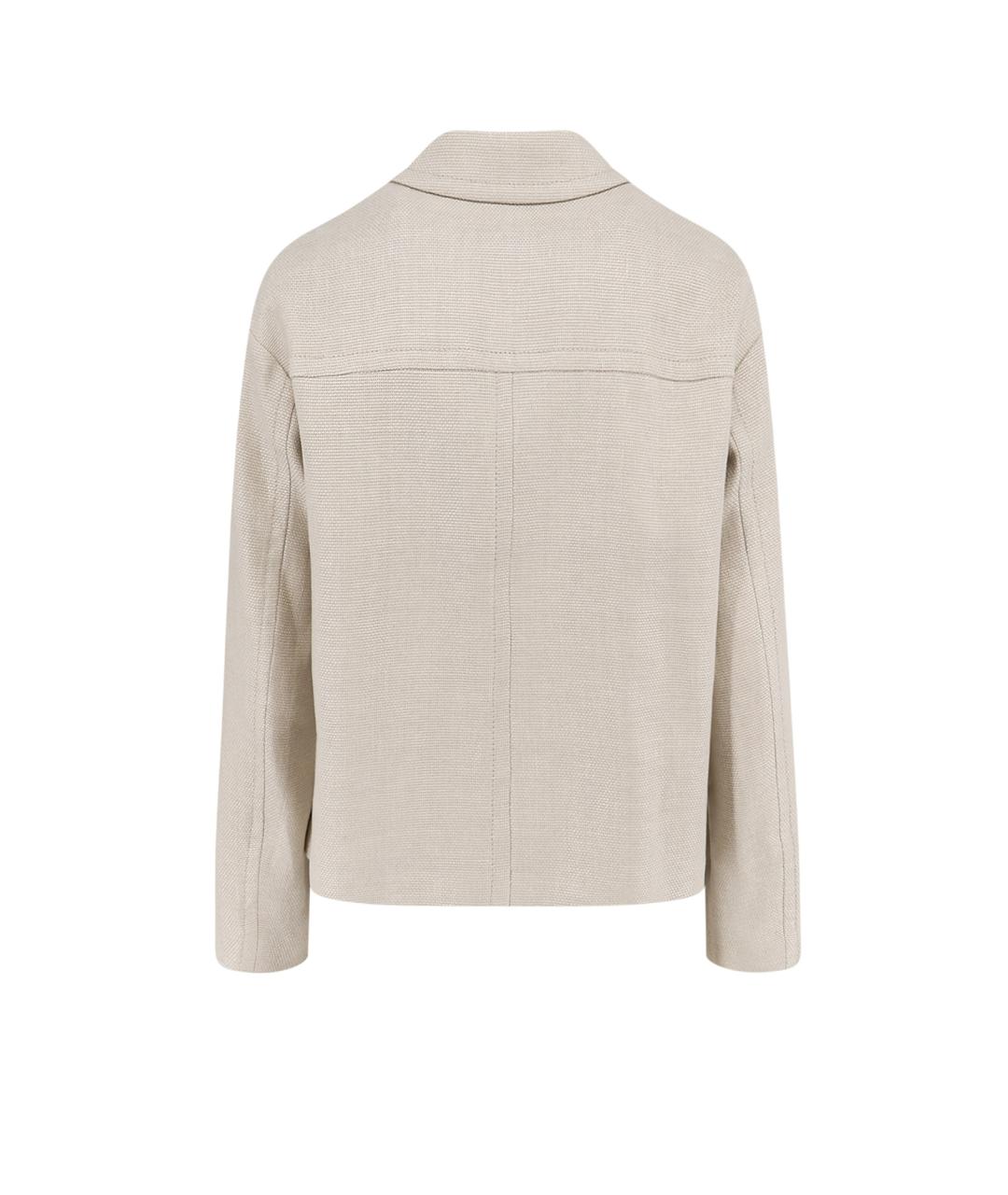 'S MAX MARA Бежевая льняная куртка, фото 2