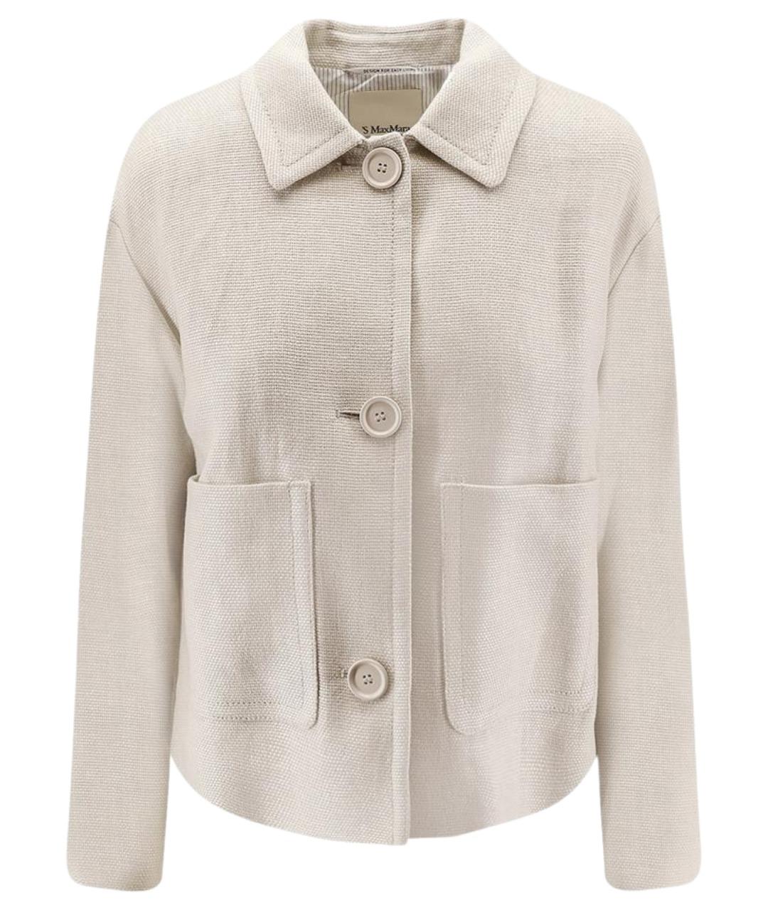 'S MAX MARA Бежевая льняная куртка, фото 1