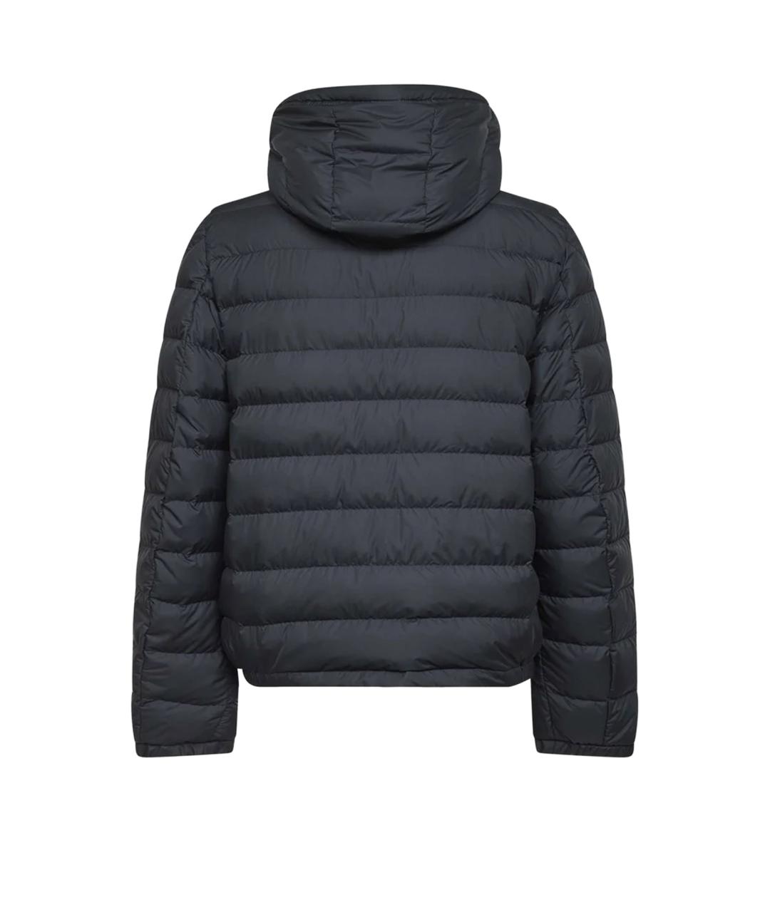 MONCLER Черный полиэстеровый пуховик, фото 2