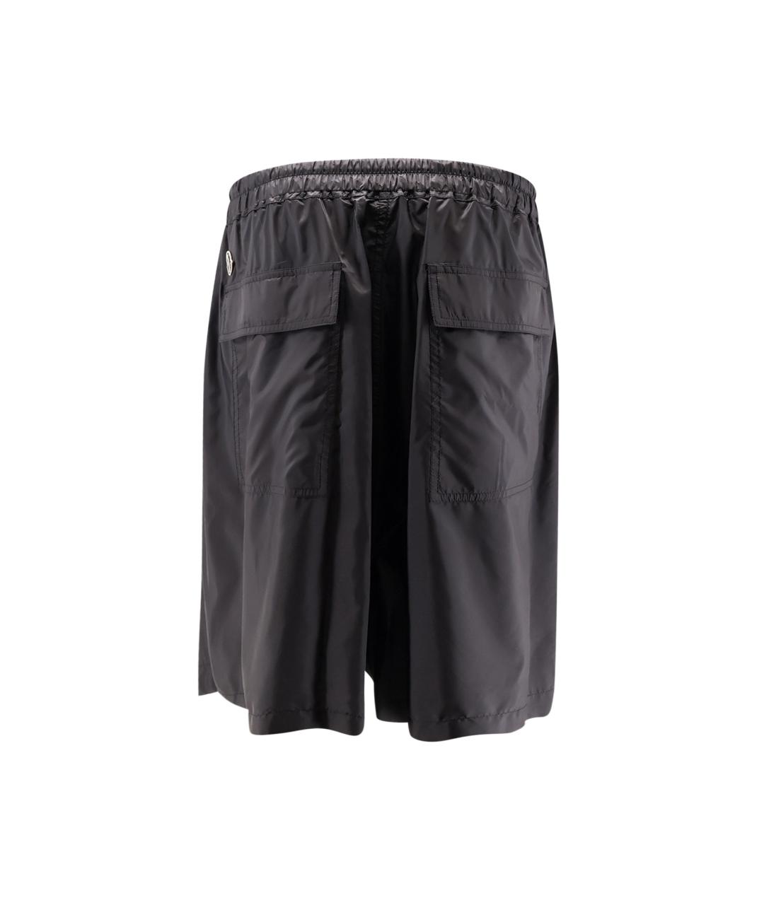 MONCLER Черные полиэстеровые шорты, фото 2