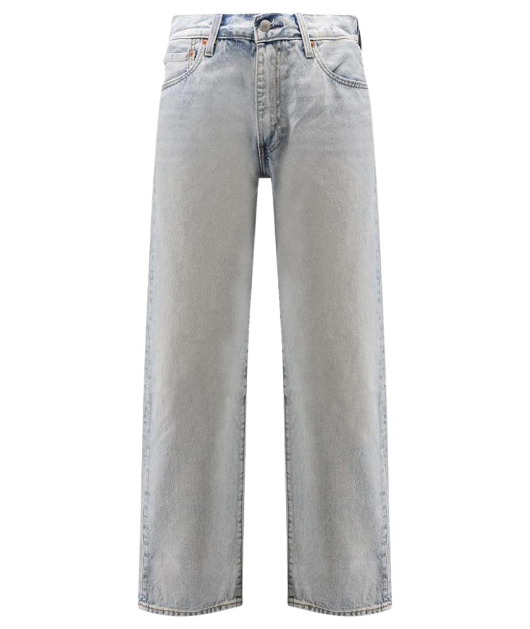 LEVI'S Голубые хлопковые прямые джинсы, фото 1